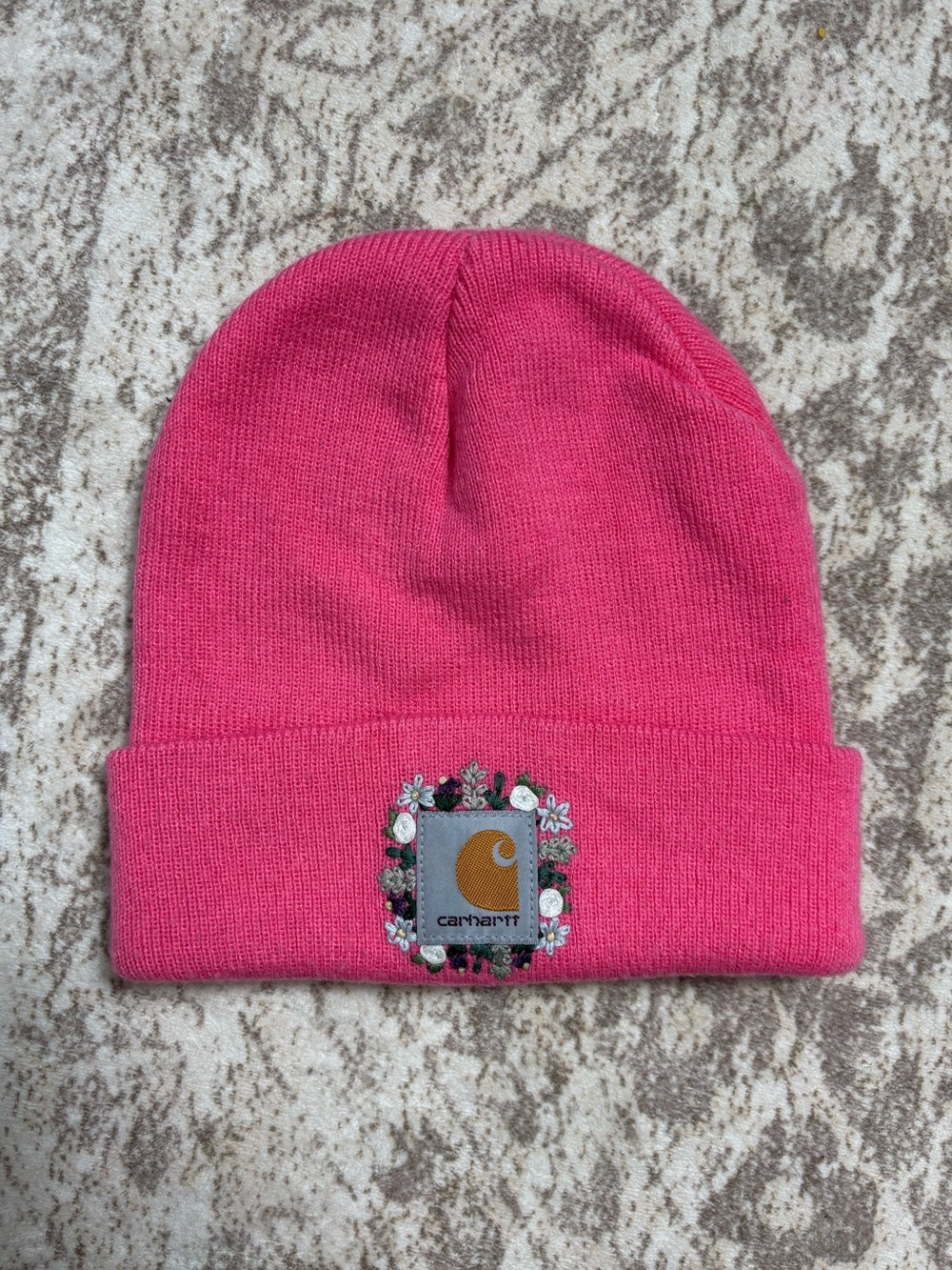 Carhartt Embroidered Pink Beanie